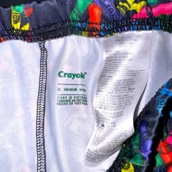 Crayola, girls matching leggings set, size 6X - Picture 4 of 4